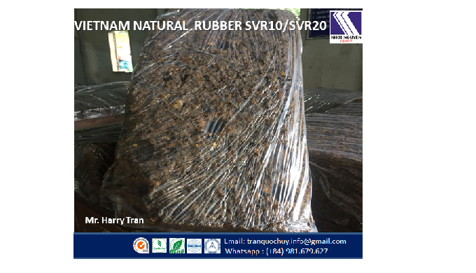 We supply Natural Rubber from Vietnam SVR10, SVR20,SVR3L,RSS1,RSS3,Latex 60% DRC HA/LA TSR10,TSR20, ...