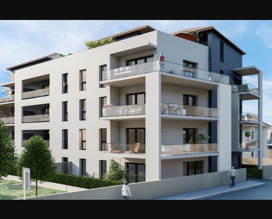 Lancement commercial : Les Jardins de Jeanne VEAUCHE, Appartements de standing du T2 au T4 de 50m² à 110m² et jusqu'à 55m² de terrasse