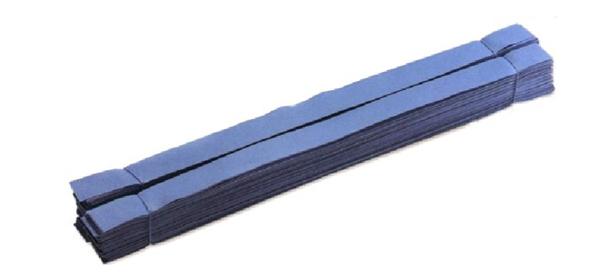 compresores de vena en 2 anchos en verde y azul . producto en latex natural