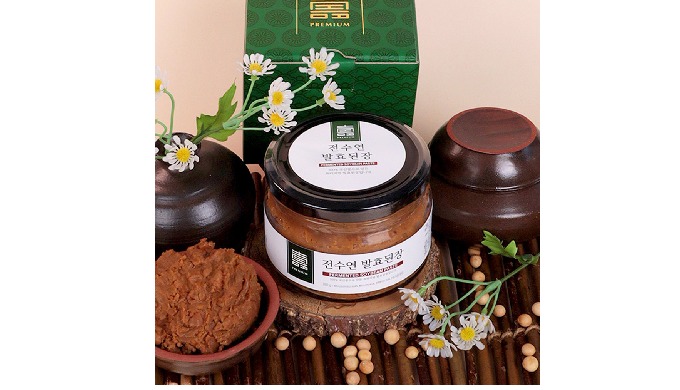 Premium Fermented Doenjang is a traditional Korean soybean paste with a dee...