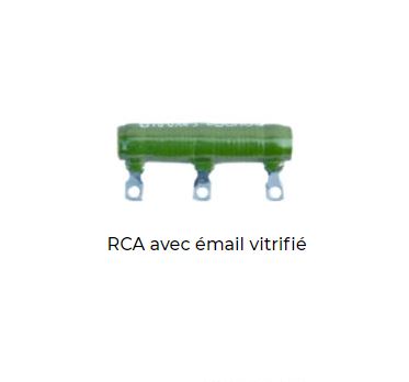 RCA avec émail vitrifié, résistance bobinée