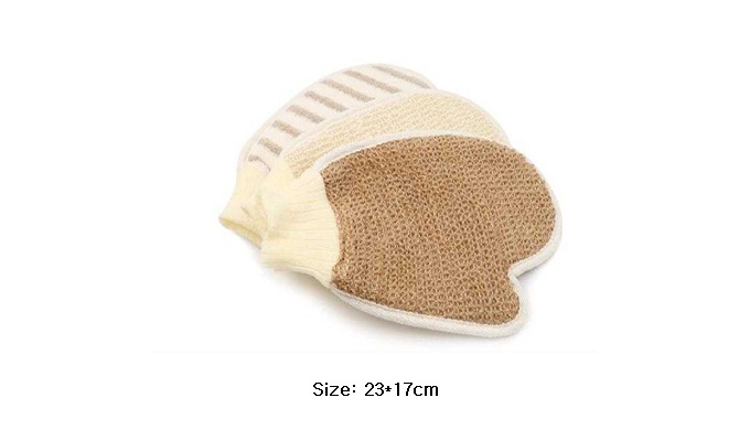 This set features body cleansing mitts in various designs and a long-handle brush. The mitts offer g...