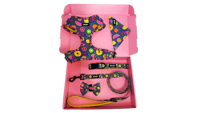 CUSTOM PRINTED NEOPRENE FABRIC: Made from high-quality custom printed neoprene fabric, this harness ...