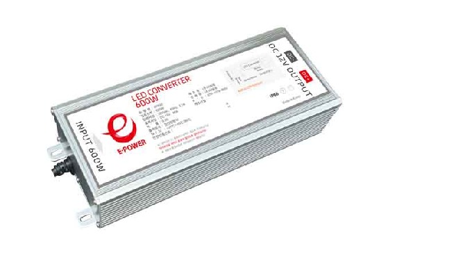 LED CONVERTER (LED POWER SUPPLIES) 600W (12V / 46A / IP68 / 92%) - 2years warranty - Metal Case - Si...