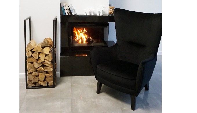 Peppper brandhout staan - eenvoudige constructie, poeder bekleed. De open h...