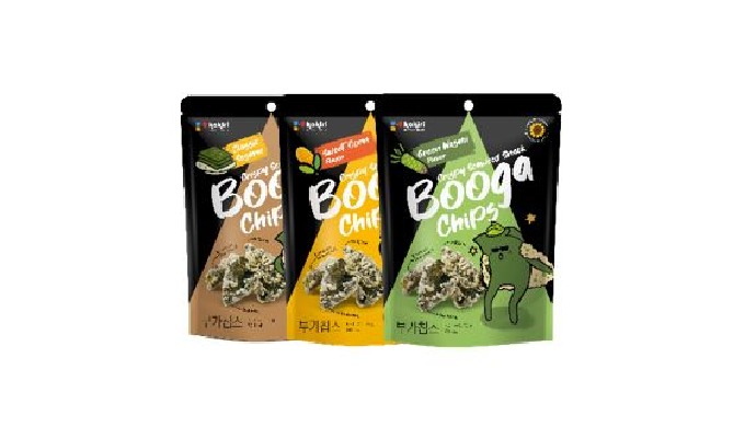 Booga Chips (Crispy Seaweed Snack) Type : Crispy Seaweed Taste : Seasame, Wasabi Weight : 20g