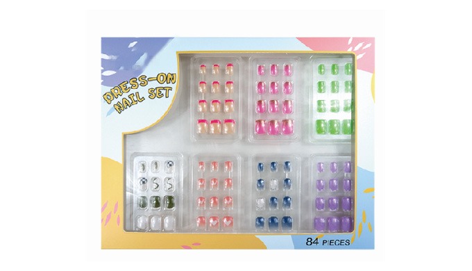 We are available various fake nail set which is for Kids Natural and unique color, beautiful design ...