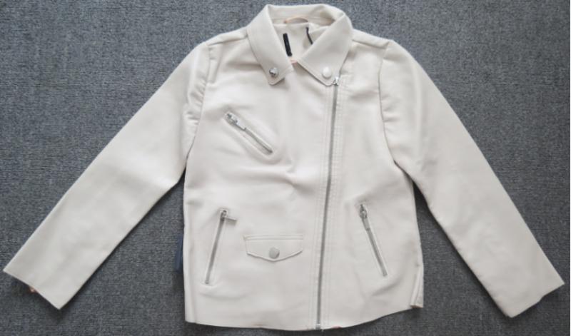 ZARA branded stock available, 16,221pcs Girls Oblique Zipper PU Jacket TC3-379, one style, one color...
