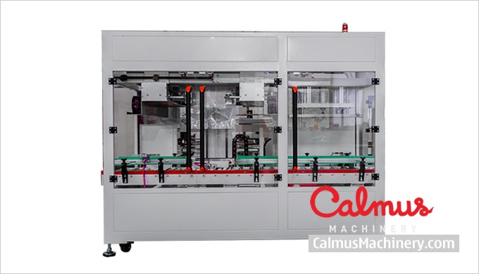 Машина для вставки пакетов в полиэтиленовые пакеты из рулонной пленки