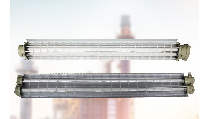 The ex-proof linear light has a high voltage electrostatic plastic spray surface cast with aluminum....