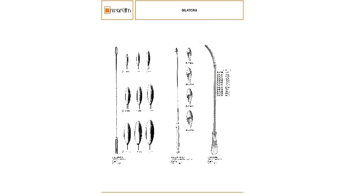 BILE DUCT DILATORS SET OF 9 SIZES 5 MM TO 13 MM