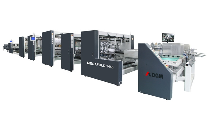High speed automatic folder gluer MEGAFOLD 1850 – C Without pre-folding section suitable for straigh...