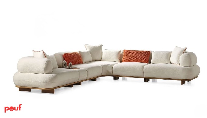 Upholstered corner sofa
