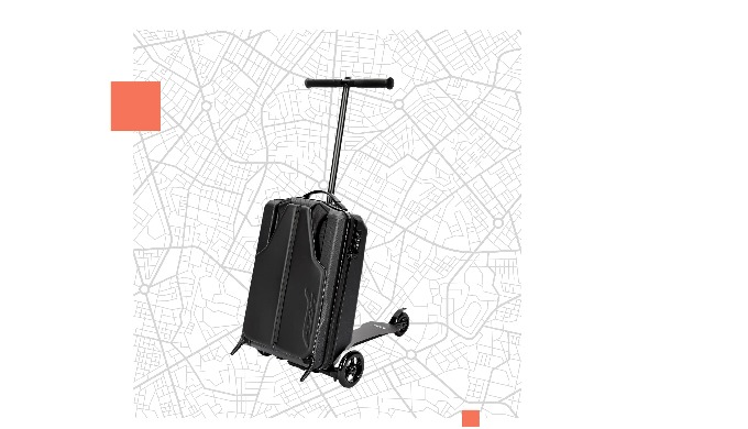 Introducing the FLOH Black Scooter with Suitcase, a revolutionary travel solution that combines conv...