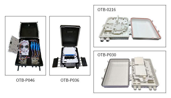Wall Mount 24 Ports FTTH Fiber Nap Box 24 Core OTB FTB 24C Optical Enclosure for FTTH Drop Cable ABS...