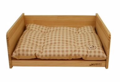 # Pet bed - square M size Body-soild pine wood , Cushion- EcoFrindly cotton 100% Material : Soild pi...