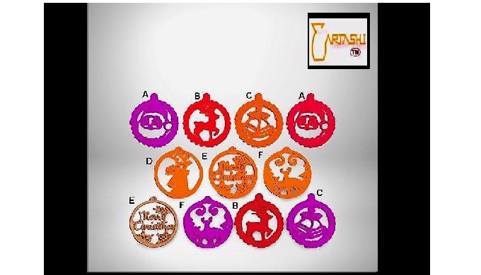 Christmas tree ornaments. Item code: AMM003. Made in wood hand painted on both sides. Made in round ...