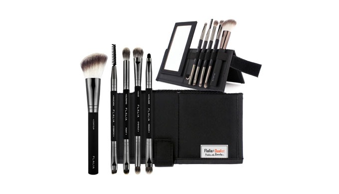 High Quality Synthetic Hair DUAL Brushes 9 High-end Functional Brushes with 5 Light-weight Handles 1...