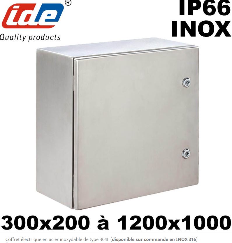 Coffret Inox 304 - Étanche IP66 (par POLAMARY)