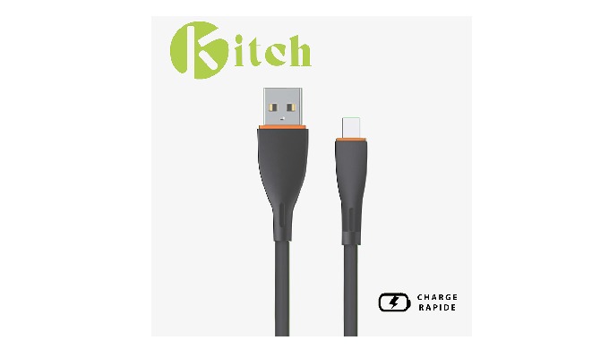 Câble USB vers USB-C 2,4A (AC) Disponible en couleur blanc ou noir Disponible en longueur 1m et 2m C...