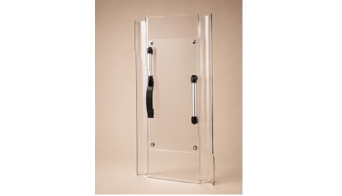 #Product Description Portable handheld clear riot shield designed to connec...