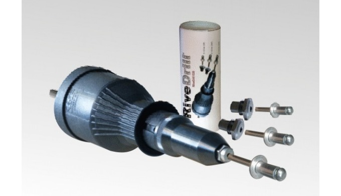 Adaptador para remachar, RiveDrill E20. Se instala como una broca, tan fáci...