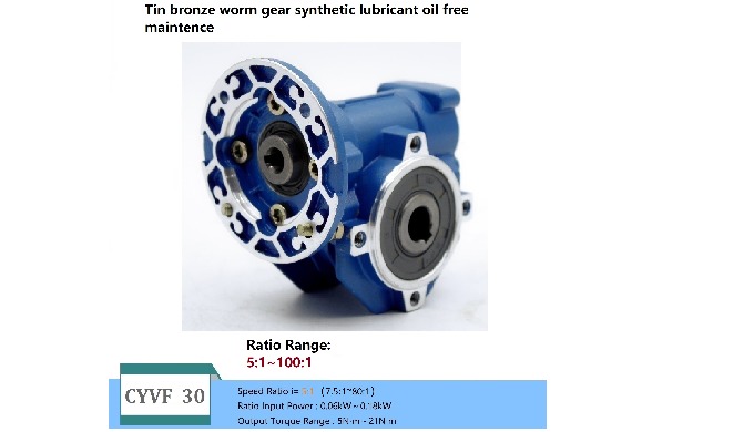 CHENYUE Worm Gearbox CYVF30 Speed Ratio 5:1 Free Maintenance,Fully Sealed,No Need To Refuel For Life