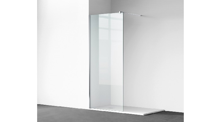 C30 Polished Chrome Walk-In Shower Screen 8mm