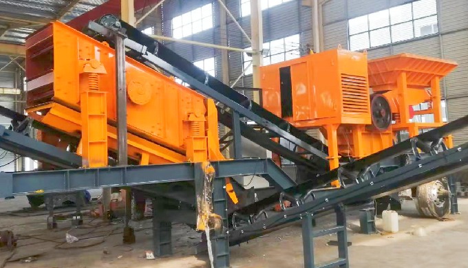 GSH2540 10tph small portable rock crusher and screening machine is used for crushing and sieving con...