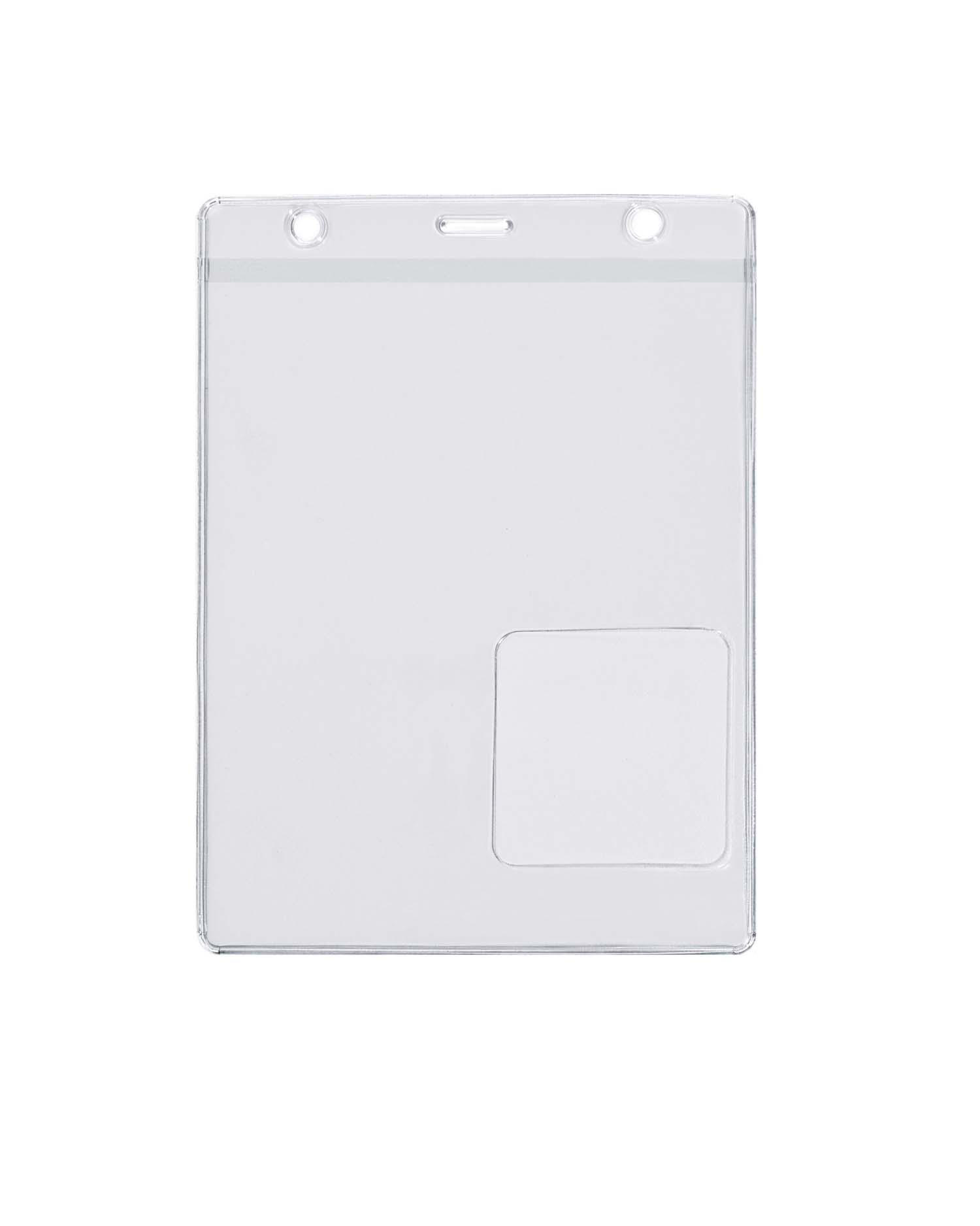 4-3/4 x 6-1/2 badge holder with window cutout