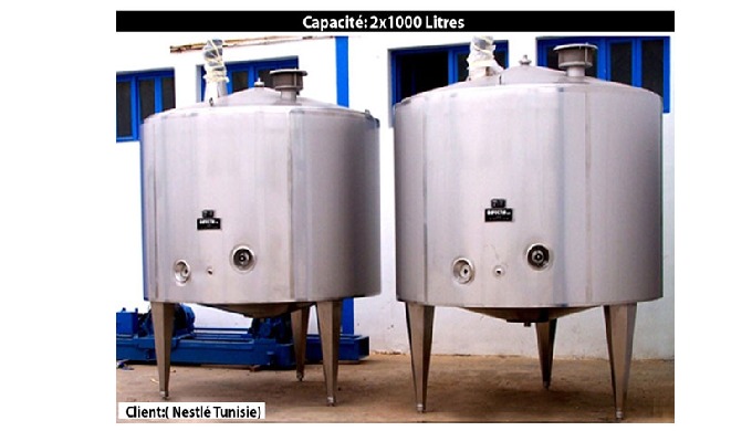 Cuves de Process Sur pieds, Climatisées, agitées et isolées Cuves de Process et préparation sirop de...