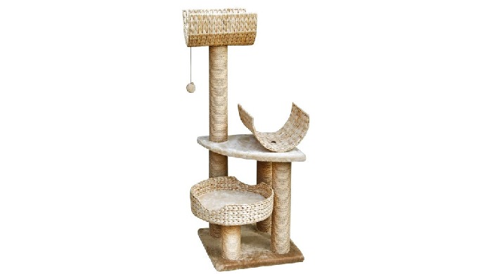PALUCCO Cat Play Tower with plush and sisal. Dimensions : 40x40x98 cm. All cat trees are subject to ...