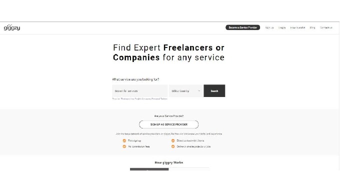 Giggzy offers a platform that connects freelancers and clients within their countries or around the ...