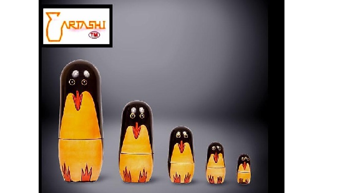 Toys for kids. Item code: AKI069. Handmade, wooden toys for kids Penguins. Hand crafted, hand painte...