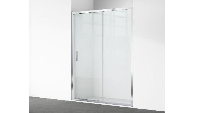 C19 walk-in shower screen with 8mm tempered safety glass (EN 12150). Frameless minimalist design for...