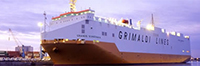 La flotte moderne de Grimaldi de navires CON/RO a une capacité pour charger jusqu'à 12000 voitures e...