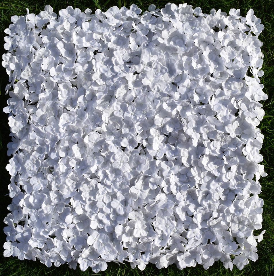 Attention all wedding and event planners. These artificial white blossom hedge panels can create a t...