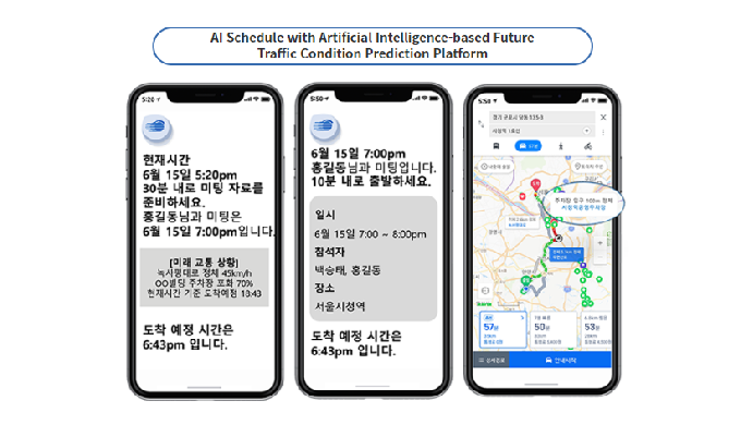 We also have Plan B service and it informs the departure time based on the future traffic situation....