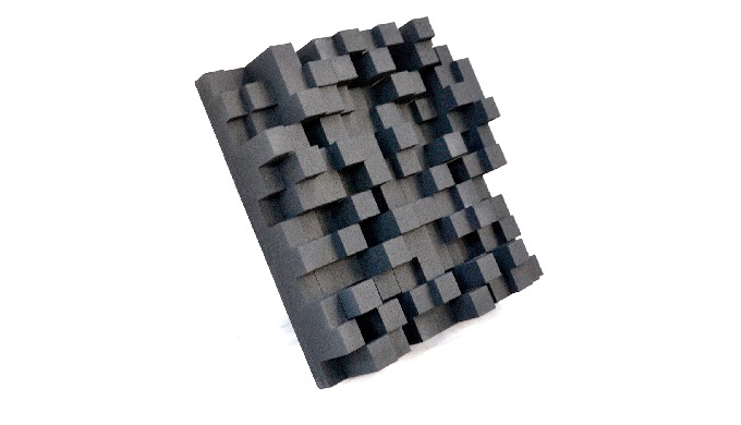 Skyline Diffuser is a three-dimensional diffusion panel that is usually applied to walls or ceilings...