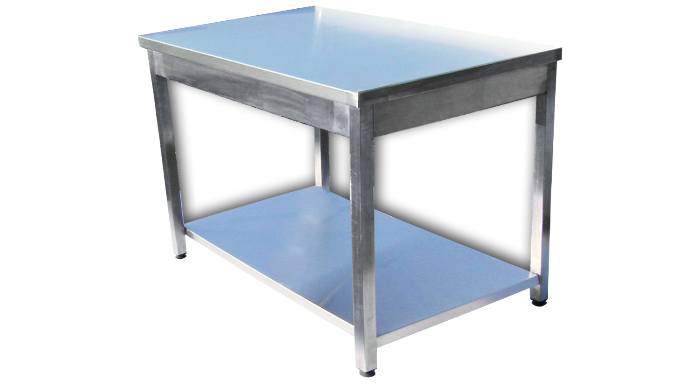 escription du produit Construction en inox alimentaire Piètement en tubes INOX, réglable en hauteur....