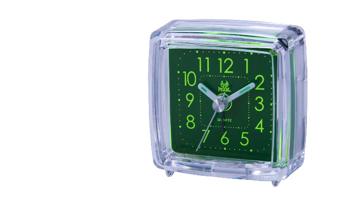 China Factory Supply Crystal small alarm clock with backlight/snooze
