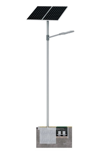 Poste con panel solar LED. Poste galvanizado en caliente. *Opción de personalizar disponible*