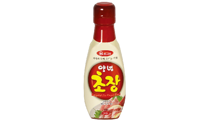 This is Korean unique spicy -sweet and tangy taste sauce called 'Chojang'. it is made with hot peppe...
