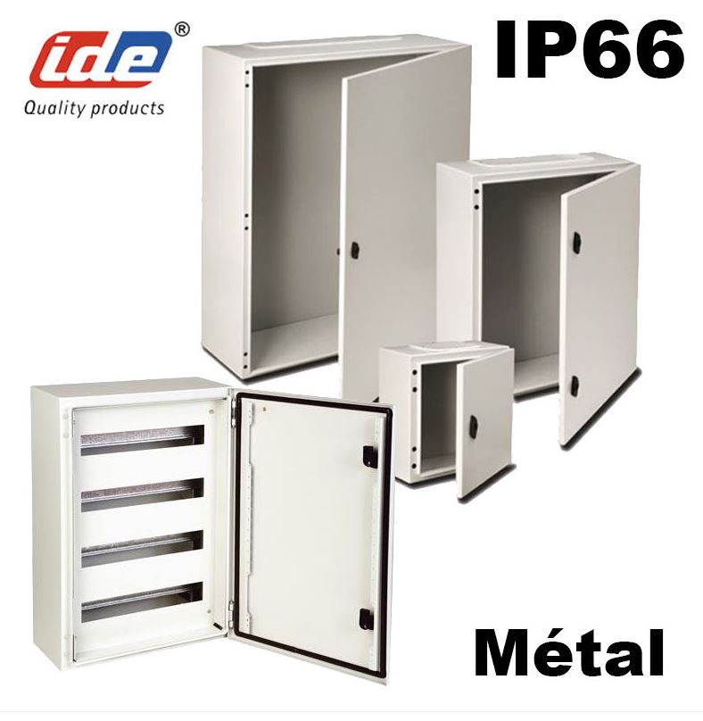 Coffret électrique étanche IP66 en métal IDE ARGENTA (par POLAMARY)