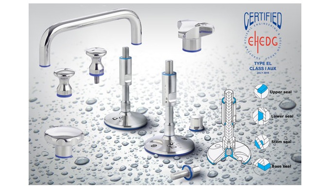 Hygienic knobs and handles in stainless steel