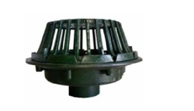 Large Sump Cast Iron Roof Drain Material: Cast Iron Include: Cast Iron Dome, Cast Iron Clamp Ring, C...