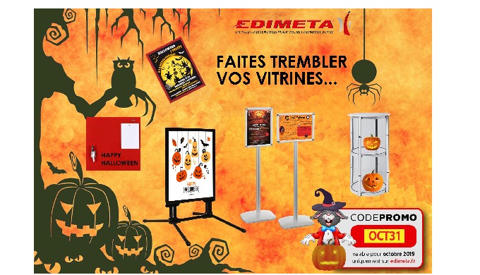 Pour Halloween, Faites trembler vos vitrines, avec une communication effrayante !!!
