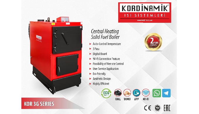 Kordinamik KOR 3G Industrial Boiler is a high-performance, solid-fuel heating system designed for in...