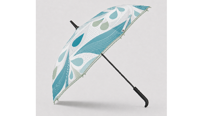 广州手拉手雨伞厂（Guangzhou Hand in Hand Umbrella Factory）提供54英寸8骨全伞面数码印花定制直杆伞，适用于企业...