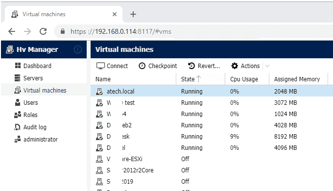 Менеджер виртуальных машин для Hyper-v, разработанный как приложение веб-браузера. Организуйте много...